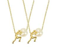 Sisyphus Necklace, Inspirational Mythology Pendant Symbolizing Persistence and Strength, Motivational Jewelry for Men Women (2 PCS)