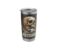 Sisyphus The Absurd Vintage Philosophical Skull Stainless Steel Insulated Tumbler