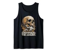 Sisyphus The Absurd Vintage Philosophical Skull Tank Top