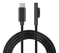Sisyphy 5ft Metal Braided Surface Connect to USB-C Charging Cable Compatible for Microsoft Surface Pro7 Go2 Pro6 5/4/3 Surface Laptop1/2/3 & Surface Book, Works with 45W 15V3A USBC Charger