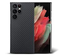 Sisyphy Aramid Fiber Case for Samsung Galaxy S23 Ultra 5G with Carbon Fiber Texture, Super Slim Protective Cover Skin, Soft Touch Sturdy Durable Case