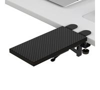 Sisyphy Ergonomics Desk Extender Tray, 11.8x5.9" Punch-Free Clamp on, Foldable Keyboard Drawer Tray, Table Mount Arm Wrist Rest Shelf, Computer Elbow Arm Support