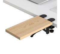Sisyphy Ergonomics Desk Extender Tray, 11.8x5.9" Punch-Free Clamp on, Foldable Keyboard Drawer Tray, Table Mount Arm Wrist Rest Shelf, Computer Elbow Arm Support