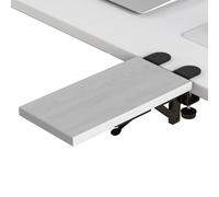 Sisyphy Ergonomics Desk Extender Tray, 11.8x5.9" Punch-Free Clamp on, Foldable Keyboard Drawer Tray, Table Mount Arm Wrist Rest Shelf, Computer Elbow Arm Support