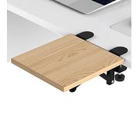 Sisyphy Ergonomics Desk Extender Tray, 9.5x9.1" Punch-Free Clamp on, Foldable Keyboard Drawer Tray, Table Mount Arm Wrist Rest Shelf, Computer Elbow Arm Support