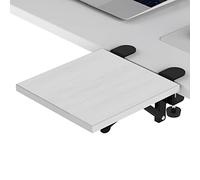 Sisyphy Ergonomics Desk Extender Tray, 9.5x9.1" Punch-Free Clamp on, Foldable Keyboard Drawer Tray, Table Mount Arm Wrist Rest Shelf, Computer Elbow Arm Support
