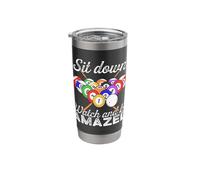 Sit Down Watch and Be Amazed Billiard Snooker Pool Chalk Stainless Steel Insulated Tumbler