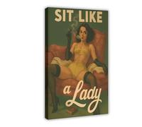 Sit Like A Lady Feminist Wall Art - Empowered Woman (3) Canvas Poster Wall Art Decor Print Picture Paintings for Living Room Bedroom Decoration 16x24inch(40x60cm)