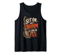 Sit On My Broom Funny Halloween Adult Humor Gag Gift Men Tank Top