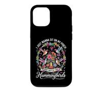 Sit On My Porch Watch Hummingbirds Vibrant Floral Garden Art Case for iPhone 12/12 Pro