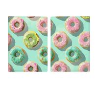 Sit on The Floor Passport Wallet Travel Passport Holder Pu Passport Cover Slim Card Case Cover for Women Men Leather Holder Case Travelling Essentials, Mini Donut Pattern, 20.3x13.8cm