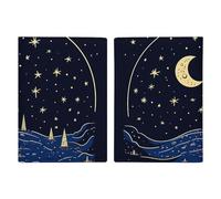 Sit on The Floor Passport Wallet Travel Passport Holder Pu Passport Cover Slim Card Case Cover for Women Men Leather Holder Case Travelling Essentials, Graffiti Outside the Star, 20.3x13.8cm