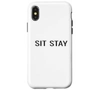 Sit Stay Command For Dog Lovers Trainers And Control Freaks Case for iPhone X/XS