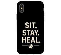 Sit. Stay. Heal. Therapy Dog Comfort Design, Case for iPhone X/XS