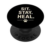 Sit. Stay. Heal. Therapy Dog Comfort Design, PopSockets Adhesive PopGrip