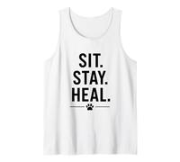 Sit. Stay. Heal. Therapy Dog Comfort Design, Tank Top