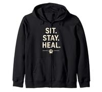 Sit. Stay. Heal. Therapy Dog Comfort Design, Zip Hoodie