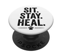 Sit. Stay. Heal. Vintage Pet Therapy Style. PopSockets Adhesive PopGrip