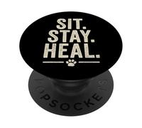 Sit. Stay. Heal. Vintage Pet Therapy Style. PopSockets Adhesive PopGrip