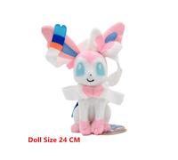 (Sit Sylveon)New Plush Toy Cartoon Anime Figure Eevee Jolteon Sylveon Evolution Vaporeon Plush Stuffed