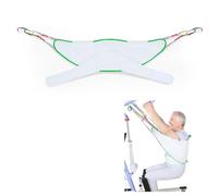 Sit to Stand Sling Patient Lift Sling - 500lbs Capacity for Single Patient Multiple Use, Adjustable Transfer Sling for Toileting & Wheelchair Transfers (White, Medium)