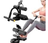 Sit Up Bar Floor, Portable Sit Up Exercise Equipment with 2 Strong Suction Cups and Adjustable Foot Holder,Bar Assistance Device for Ab Workouts,Sit-Ups & Core Exercises,Home Office Gym