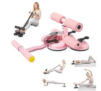 Sit Up Bar Foot Holder, Portable Sit Up Exercise Equipment with 3 Strong Suction Cups and Adjustable Foot Holder, Essential Ab Workouts & Core Exercise Equipment for Home Workouts (pink)