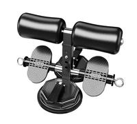 Sit up Bar with 2 Strong Suction Cups Adjustable Assistant Device Situp Aid Black