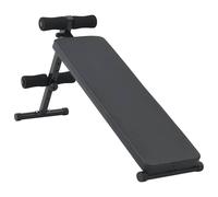 Sit-Up Bench Adjustable Foldable Black Powder-Coated Steel 124 x 33.5 x 55cm Pro