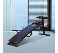 Sit Up Bench Core AB Workout Fitness Excercise Machine Adjustable Thigh Support Home Gym Black