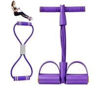 Sit Up Exercise Equipment, Resistance Training Equipment for Abdominal Training, Elastic Fitness Sport Tension Rope for Tummy Exercise, Weight Loss Equipment for Home Workout, Purple