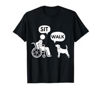 Sit Walk - Funny Disabled Wheelchair User & Pet Dog T-Shirt