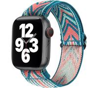 SITAFU Stretchy Nylon Bands Compatible with Apple Watch Band 40mm 41mm 38mm Women Men, Solo Loop Compatible with iWatch Series 11 10 9 8 7 6 5 4 3 2 1 SE, Green arrow