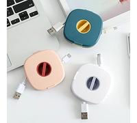 SITAKE 3 Pack Empty Expandable Compact Versatile USB Cable Organizer for USB Cables Charging Cables Small Accessories (3 pcs Square)