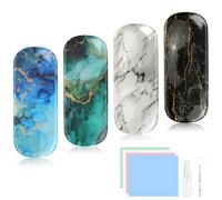 SITAKEGS 4 Sets Glasses Case, Portable Hard Shell Sunglasses Cases, Glasses Protective Case Travel Eyeglasses Case for Men Women Girl Travel Study Work