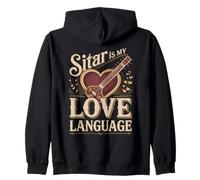 Sitar Is My Love Language - Sitar Player Zip Hoodie