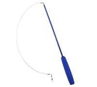 SITBXO 3-Section Telescopic Cat Teaser Wand with Fishing Pole Design, Multi-Function Indoor Play Cat's toy(Blue)