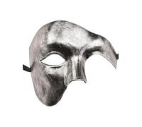 SITBXO Party Masks 1PC Men's Makeup Ball Half Mask for Clothing(Silver)