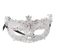SITBXO Party Masks Lace Mask Masquerade Ball Masks Plus Floral Party Makeup(Silve)