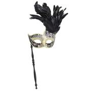 SITBXO Party Masks Party Masks Masquerade Mask Feather Makeup Ball Mask(Black)