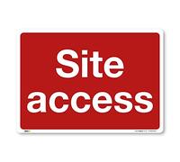 Site access, A2 594x420mm, Self-adhesive Vinyl Sticker, Building, Renovations, Construction Site Safety Signs