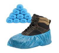 SITE KING Disposable Shoe Covers Blue, Waterproof & Non-Slip Overshoes, Elasticated Fit for Work Boots, Hygiene Shoe Covers for Cleaning, Medical & Industrial Use (100-2000 Pairs) (1000)