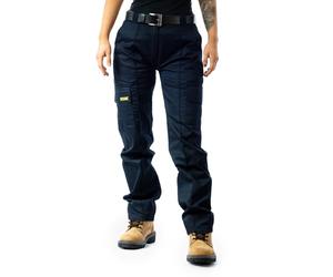 SITE KING Ladies Cargo Combat Work Trousers Size 8 to 30 (6 / Reg Leg, Navy)