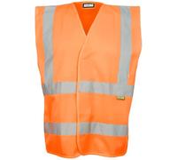 SITE KING Mens High Visibility Vest Size S to 7XL, Yellow or Orange Hi Vis waistcoat