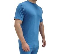 SITE KING Mens Thermal Work Base Layer Short Sleeve T Shirt - Work & Leisure Warm Thermal T Shirts Sky