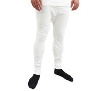 SITE KING Mens Thermal Work Base Layer Trousers Size S to 5 XL - Work & Leisure Warm Thermal Trousers White