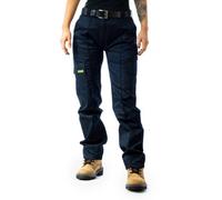 Site King Womens Navy Cargo Combat Work Trousers With Elasticated Waist (16, Long)