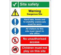 Site Safety Board with The Health & Safety at Work act correx Sign - 400mm x 300mm