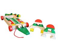 Site Trailer Crocodile Components of Building Blocks of Wood Stones