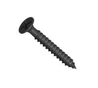 Sitemate Countersunk Head Pozidrive Wood Screw - Black - 6 x 50mm - Box of 200